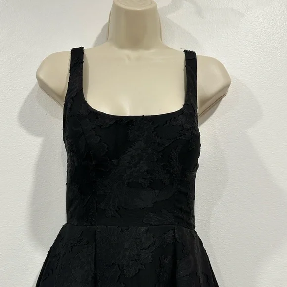 Azazie Elegant Black Open Back Dress - Picture 3 of 14
